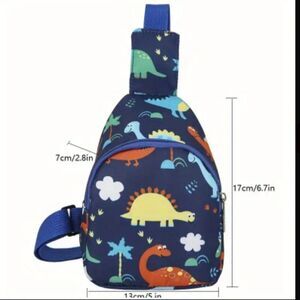 blue Child backpack chest bag Dinosaur kids carrier Waterproof